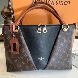 Louis Vuitton Monogram V Tote MM Black Noir Cara